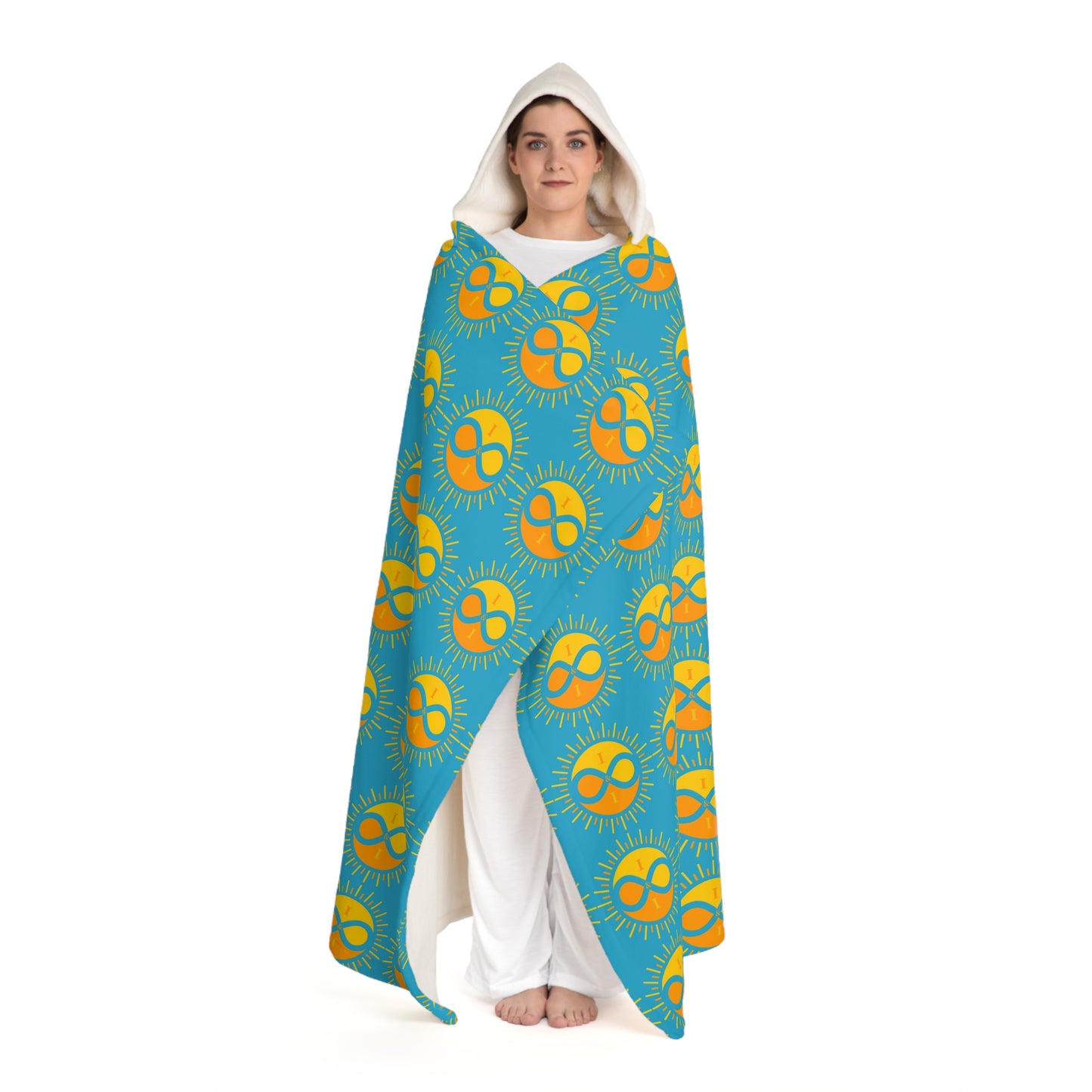 I & I Hooded Sherpa Fleece Blanket