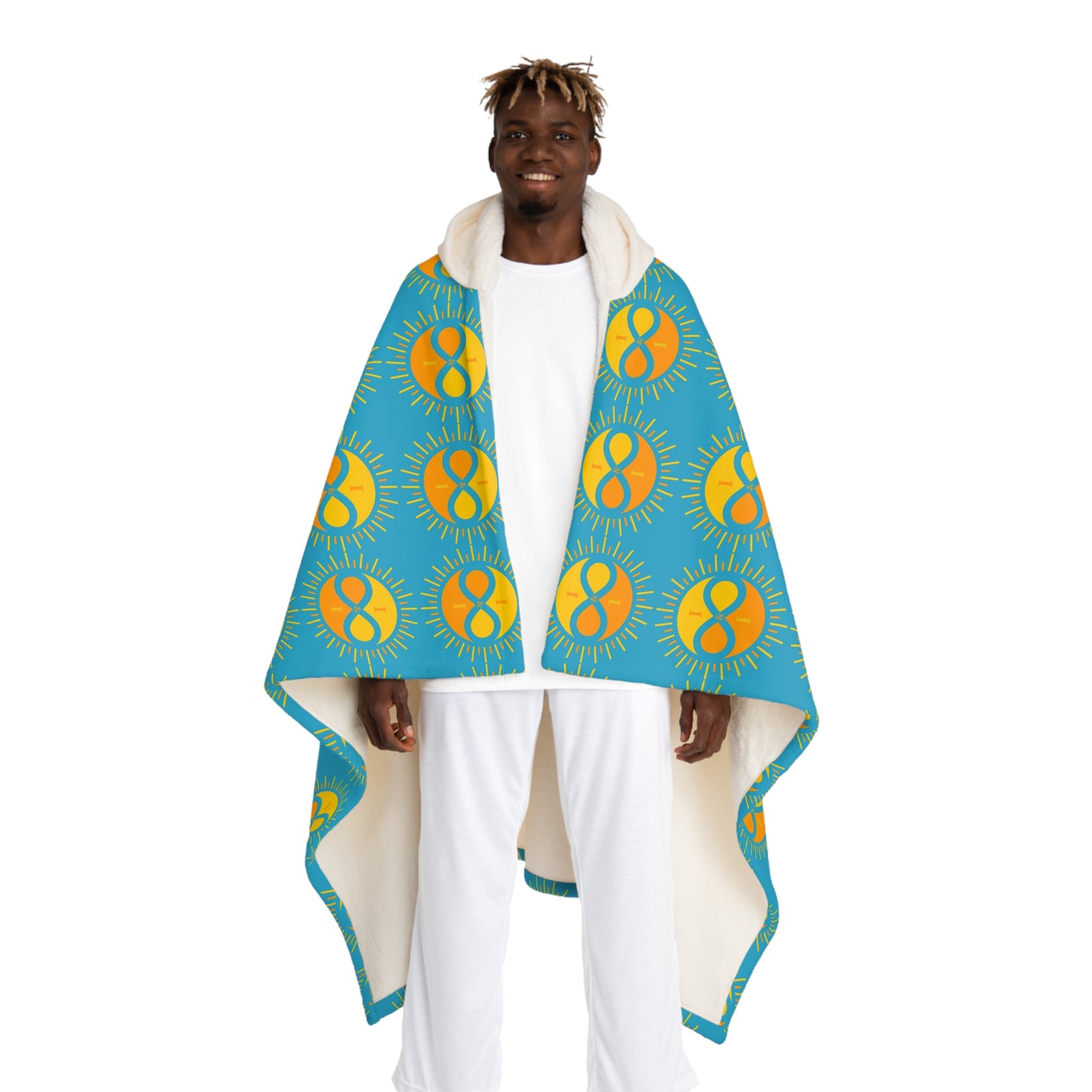 I & I Hooded Sherpa Fleece Blanket